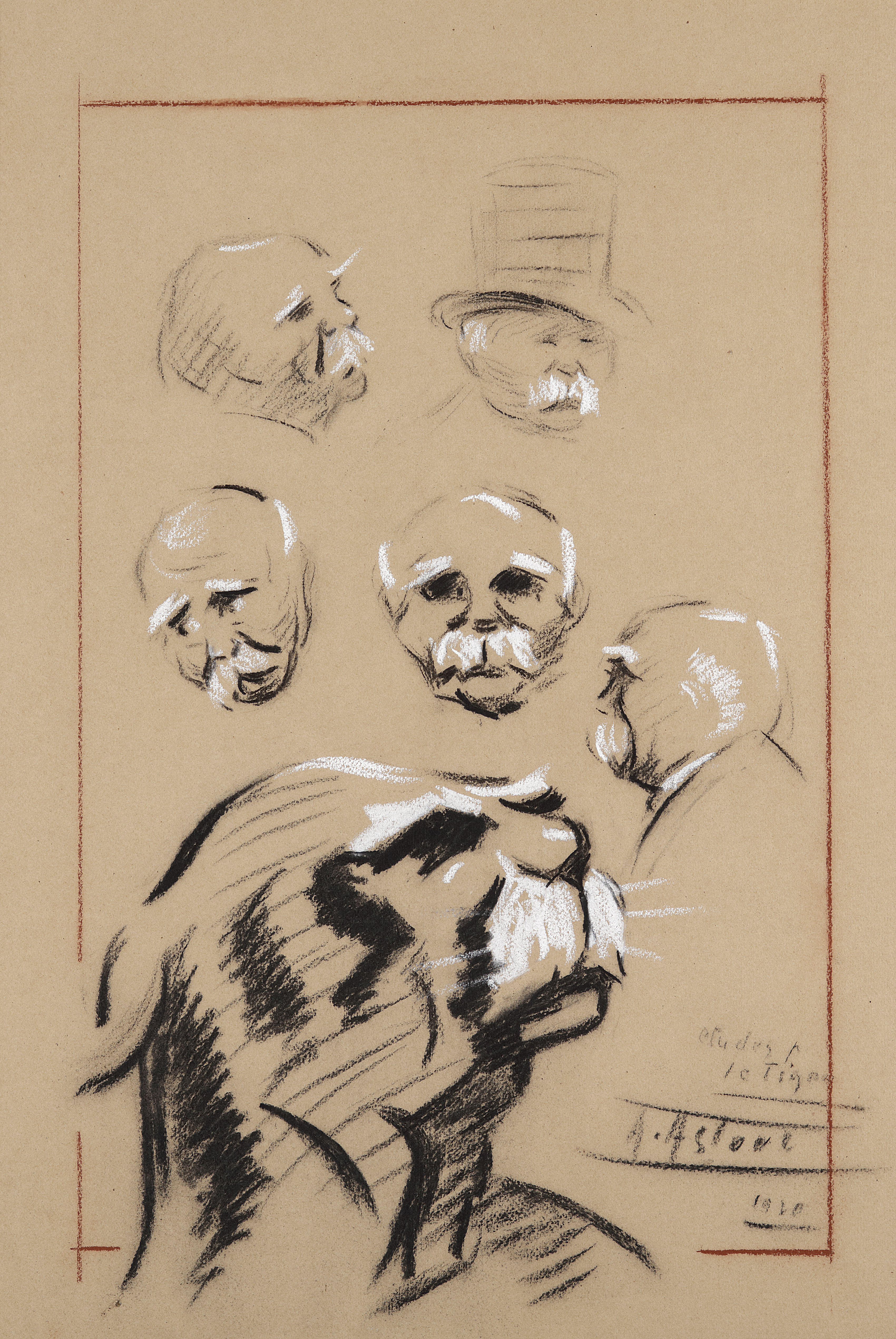 Transformation du visage de Clemenceau en mufle de tigre, 1924 Héliogravure / 64 × 48,5 cm