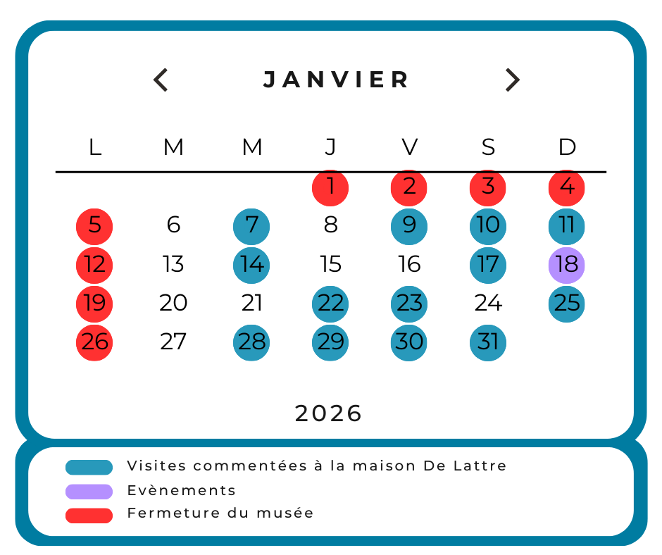 agenda visite janvier 2026